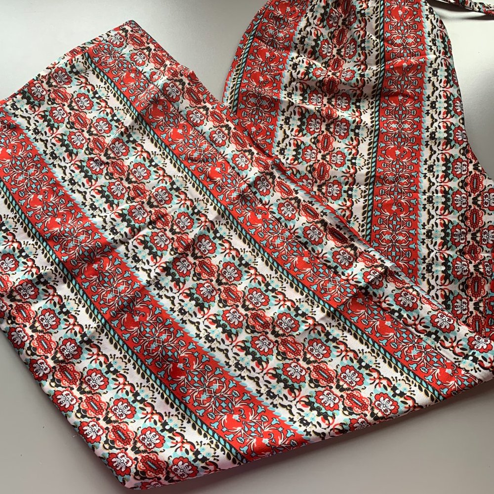 Boho Shirred Waist Wide Leg Pant - Picture 6 of 6